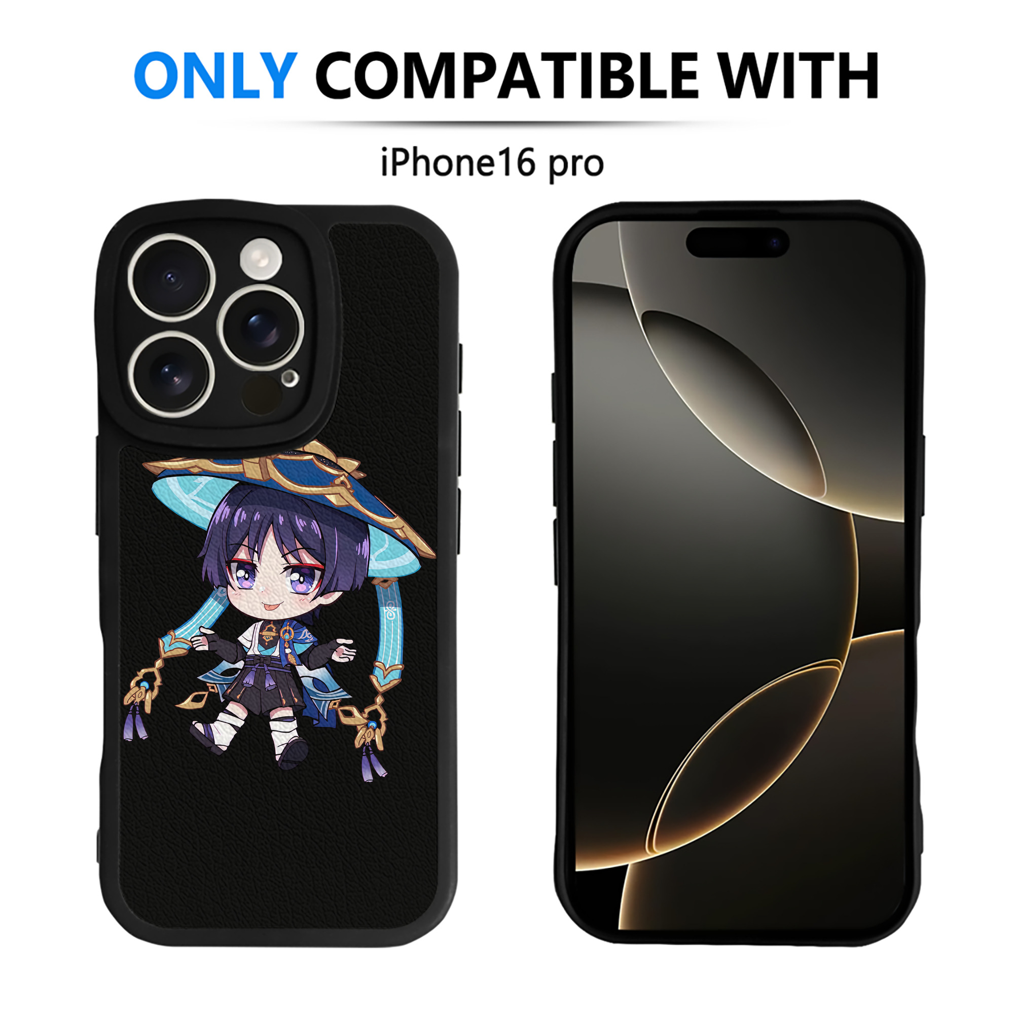 げんし神 さんペい genshin Sanpei 【iPhone 16シリーズ対応】シリコンスマホケース（レザー調） 材質：シリコン
